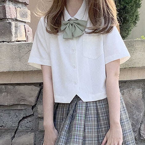 Áo Sơ Mi Trắng Ngắn Tay Thời Trang Mùa Hè Cho Nữ