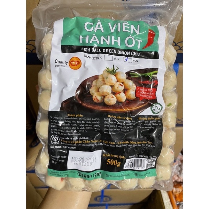 HOẢ TỐC-SG Cá Viên Hành Ớt-CP-Cá Viên CP-500gr-Xiên Que Giá Sỉ-Mua Nhiều Giảm Giá-Chất Lượng Cao