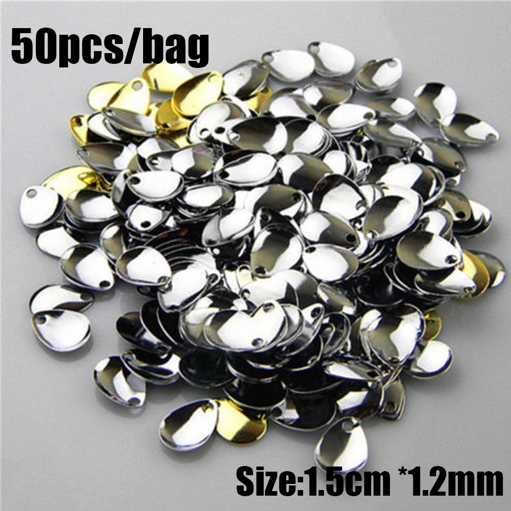 50 Pcs Spinner Giải Quyết Mịn Nickel Sequin Rung Spoon Kim Loại Mồi VIB Lưỡi Câu Cá Rất Thu Hút Khách Spinner-168-SPPL