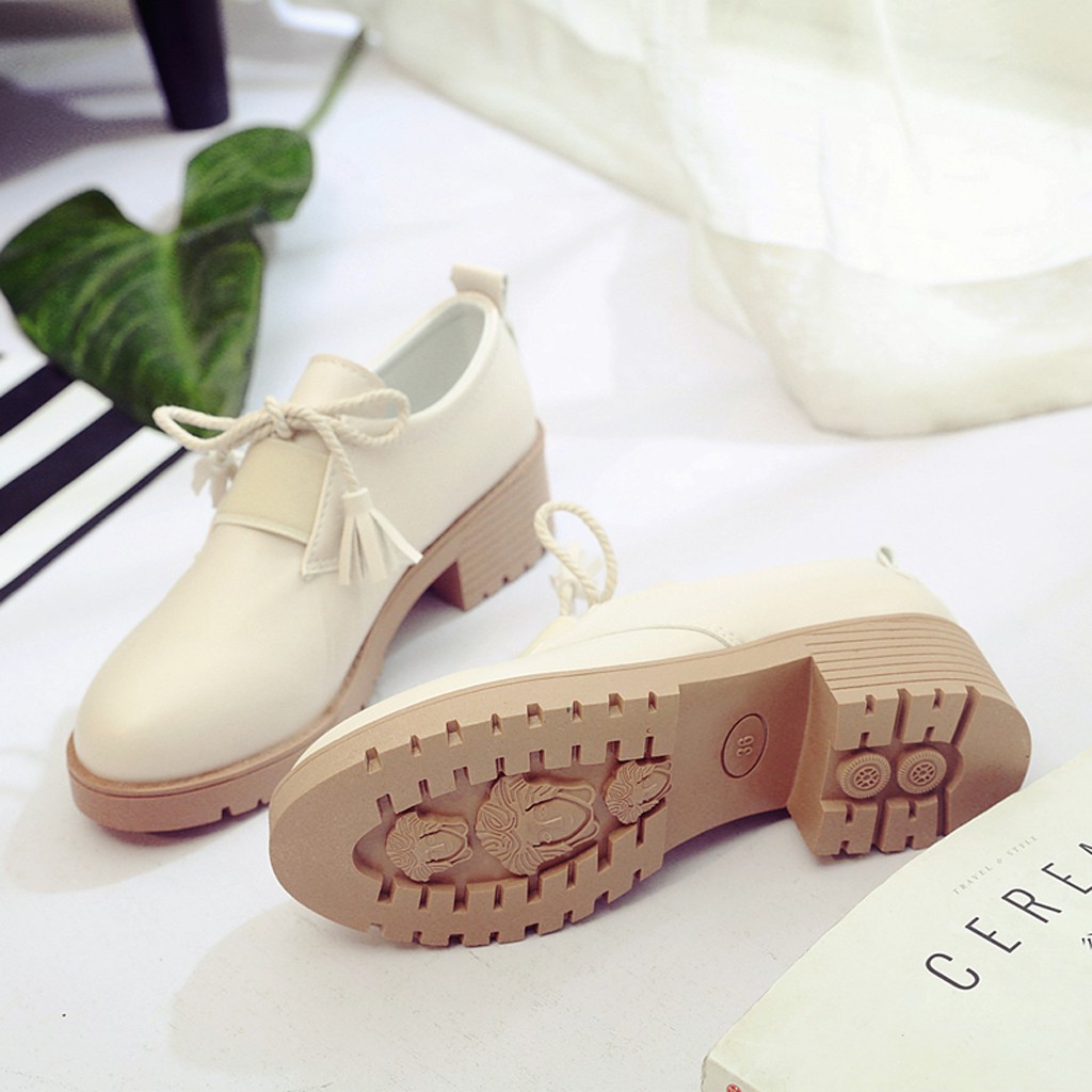 Giày Oxford Nữ Gót Vuông Cao 4,5cm Da Mềm Phong Cách Nữ Tính Tiểu Thư ST50 - Mery Shoes | BigBuy360 - bigbuy360.vn