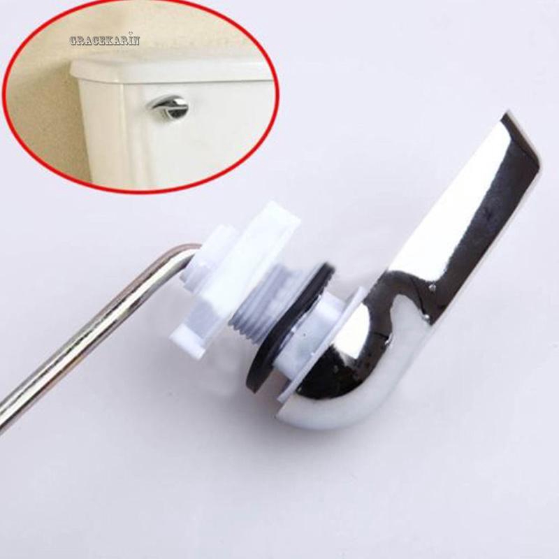 Handle Trip Brass Arm Push Flush Lever Bathroom Universal Replacement Plumber Square Button Tank Finish Mount New