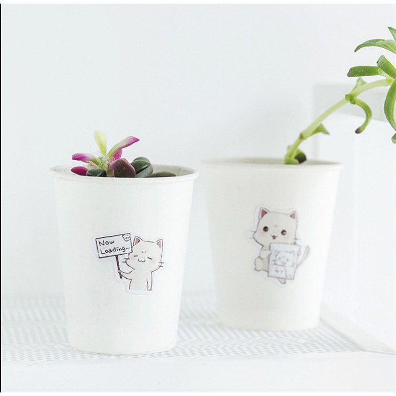 Bộ 90 Miếng Dán Trang Trí Hình Mèo Dễ Thương