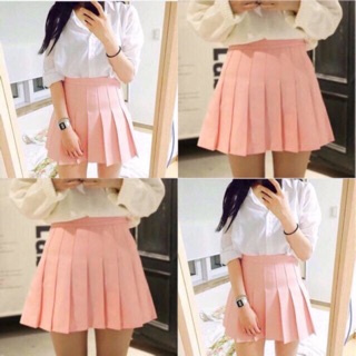 Chân váy tennis hồng pastel đủ size kèm hình thật