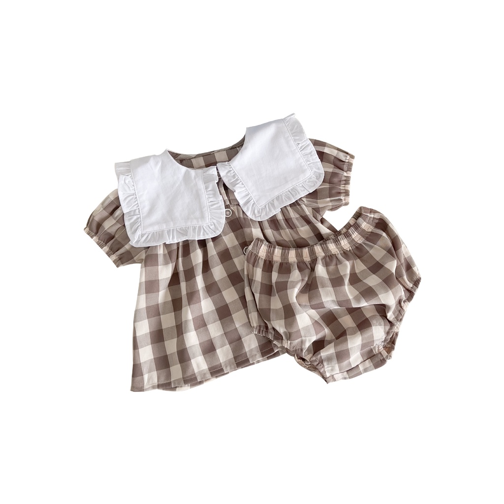 Áo Thun Cotton Tay Ngắn Và Quần Bánh Mì Dành Cho Bé Gái Sơ Sinh Thời Trang Mùa Hè 2023