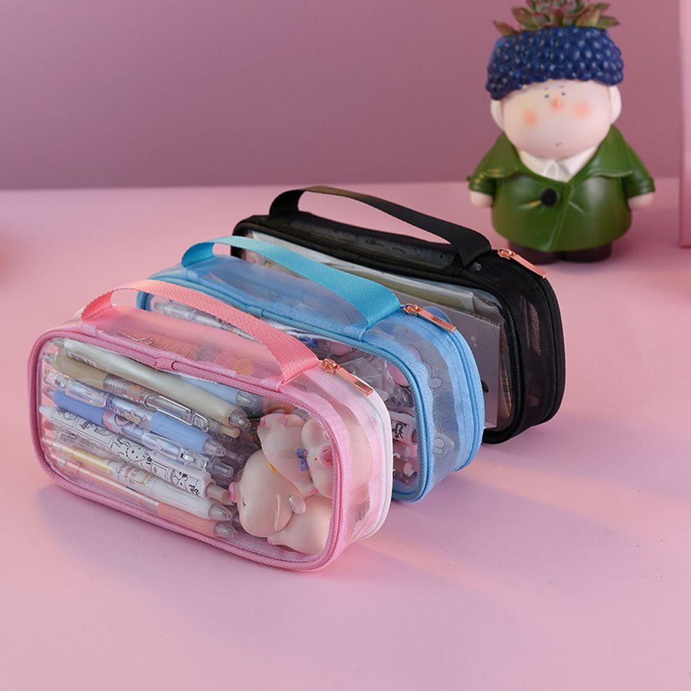 Túi Đựng Bút / Đồ Trang Điểm Đa Năng Sức Chứa Lớn Họa Tiết Hoạt Hình Dễ Thương