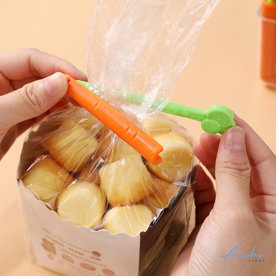 Kẹp giữ miệng túi Kẹp niêm phong bảo quản thực phẩm tiện tích hình cà rốt đáng yêu