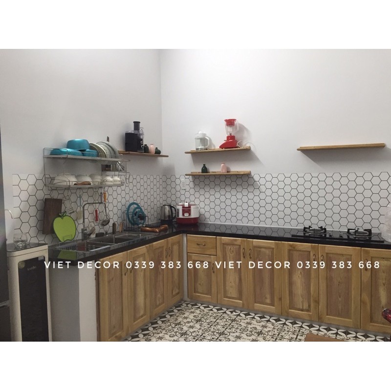 Decal Gạch Dán bếp - Set 1m dài gạch bông  - Họa tiết đơn giản - Trang trí bếp, Dán tường - Viet Decor