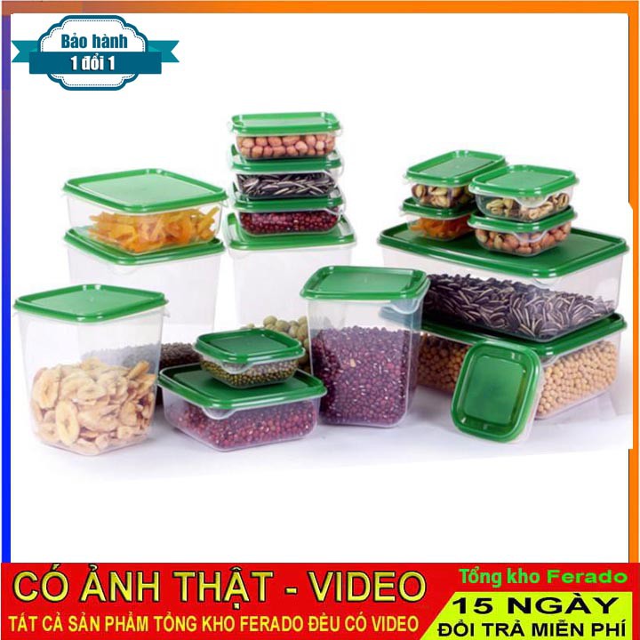 Bộ Hộp Nhựa Đựng Thức Ăn 17 Món Cao Cấp
