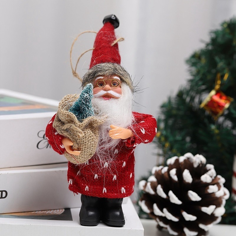 Búp Bê Vải Treo Trang Trí Giáng Sinh Hình Ông Già Noel Hoạt Hình