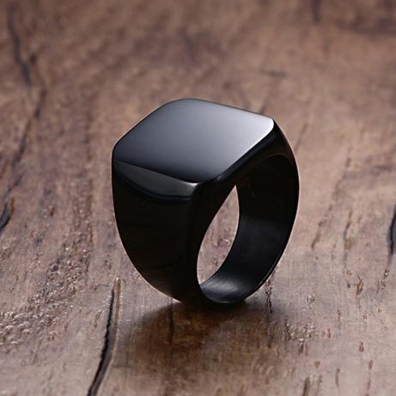 1 Nhẫn Thép Không Gỉ Trơn Bóng Thời Trang Cho Nam