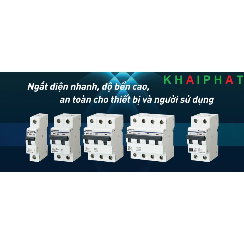 Áp tô mát tép át tép aptomat MCB 1P CB TÉP PANA Panasonic 1 PHA 6A 10A 16A 20A 25A 32A 40A 50A 63A 6kA - KHẢI PHƯỚC