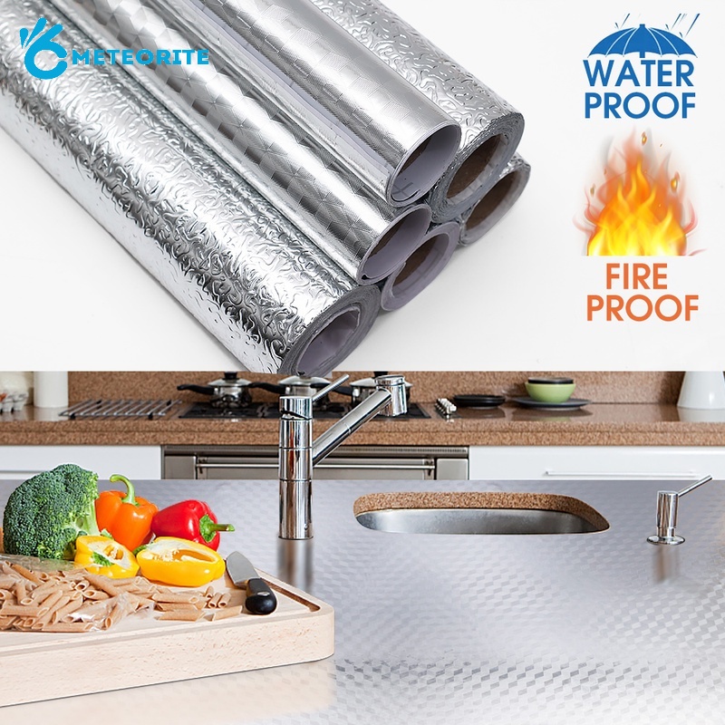 Giấy Dán Tường Bằng Lá Nhôm Chống Nước Chống Ẩm Kích Thước 40cmx1/3/5m