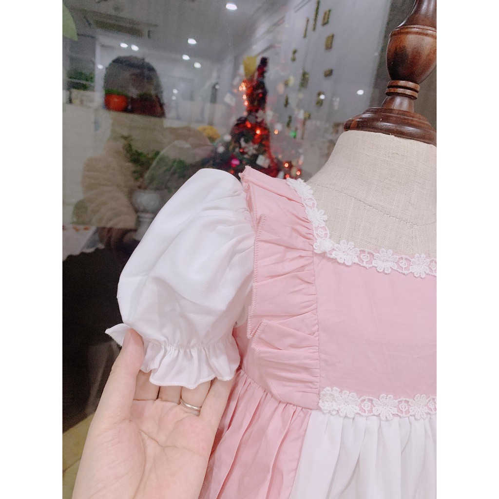 Váy bé gái sơ sinh 1 2 3 4 5 6 7 8 tuổi Babystore88, Đầm lolita công chúa bé gái hàng thiết kế V29