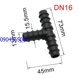10 chiếc tê ống 16mm LDPE