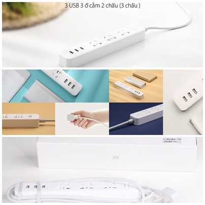 Ổ Điện 3 USB Xiaomi Mi Power Strip Chính Hãng