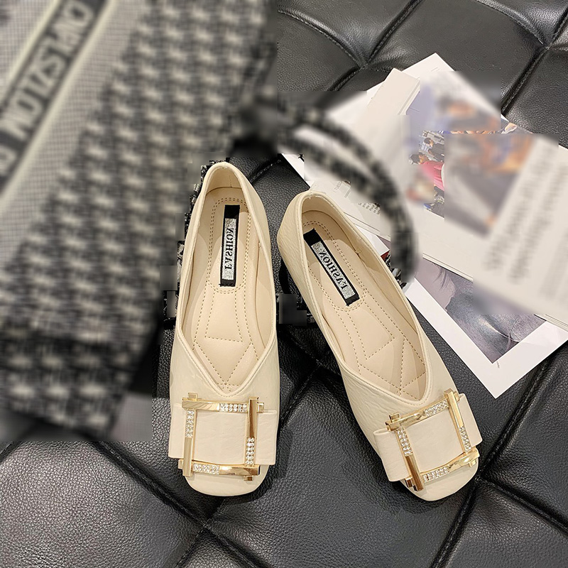 Giày bệt búp bê đế bằng mũi vuông phong cách Hàn Quốc dành cho nữ