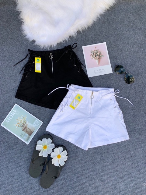 Quần short đan dây lưng cao | BigBuy360 - bigbuy360.vn