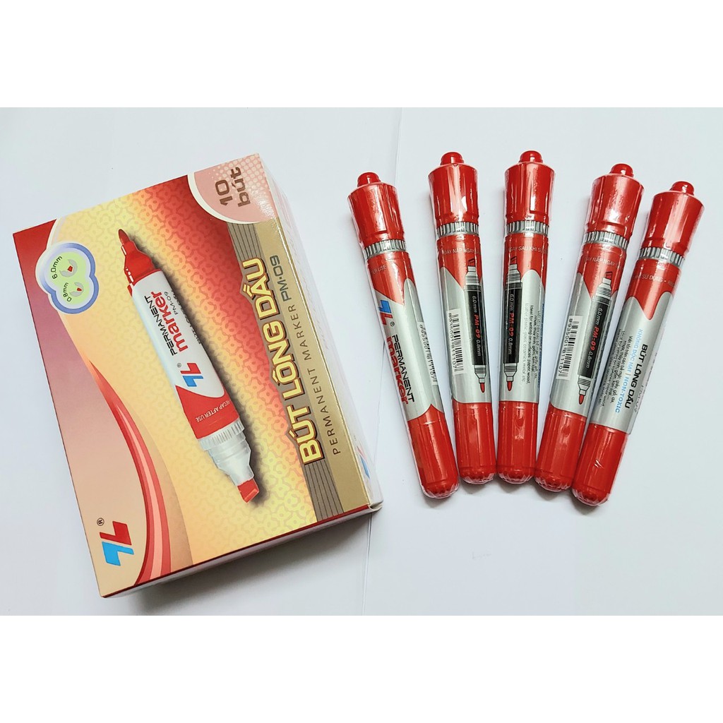 Hộp 10 cây bút lông dầu Thiên Long PM09 - Hàng chính hãng