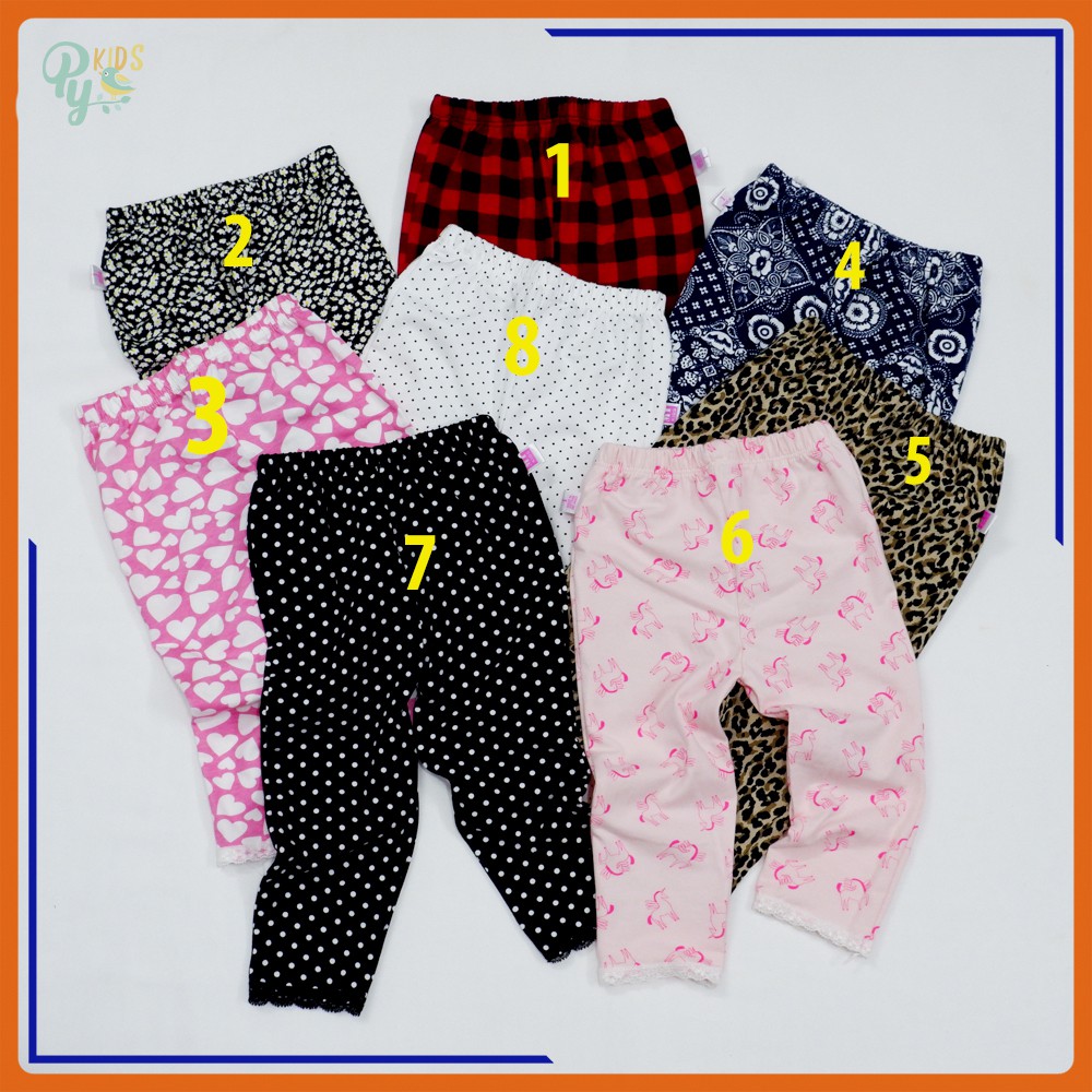 Quần legging dài/ quần bó dài cotton 4 chiều cho bé gái từ 5-35 kg, bông đẹp lạ mắt, lai phối viền ren