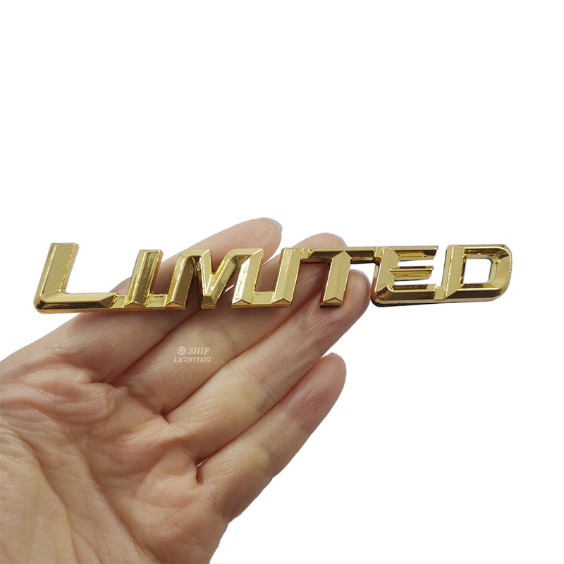 1 x Miếng Dán Logo Chữ LIMITED Màu Vàng Kim Loại Trang Trí Xe Hơi Thông Dụng