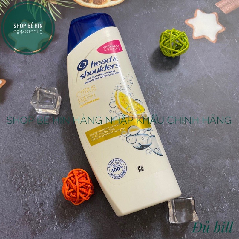 (Đủ bill, bao giá shopee) Dầu gội Head&Shoulder chính hãng Đức đánh bay gầu hiệu quả không làm khô tóc