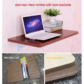 Bàn học - bàn làm việc gấp gọn vân gỗ chống trầy + TẶNG kèm 2 bản lề 34cm khung thép sơn tĩnh điện chịu lực tới 40Kg