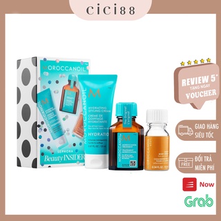 Set dưỡng tóc mini 3 món moroccanoil 𝗦𝗘𝗧 𝗠𝗢𝗥𝗢𝗖𝗖𝗔𝗡𝗢𝗜𝗟 mini