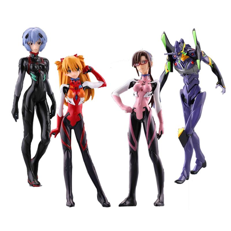 Bộ 4 mô hình nhân vật phim Anime Neon Genesis evangelion ayanami rei makinami asuka
