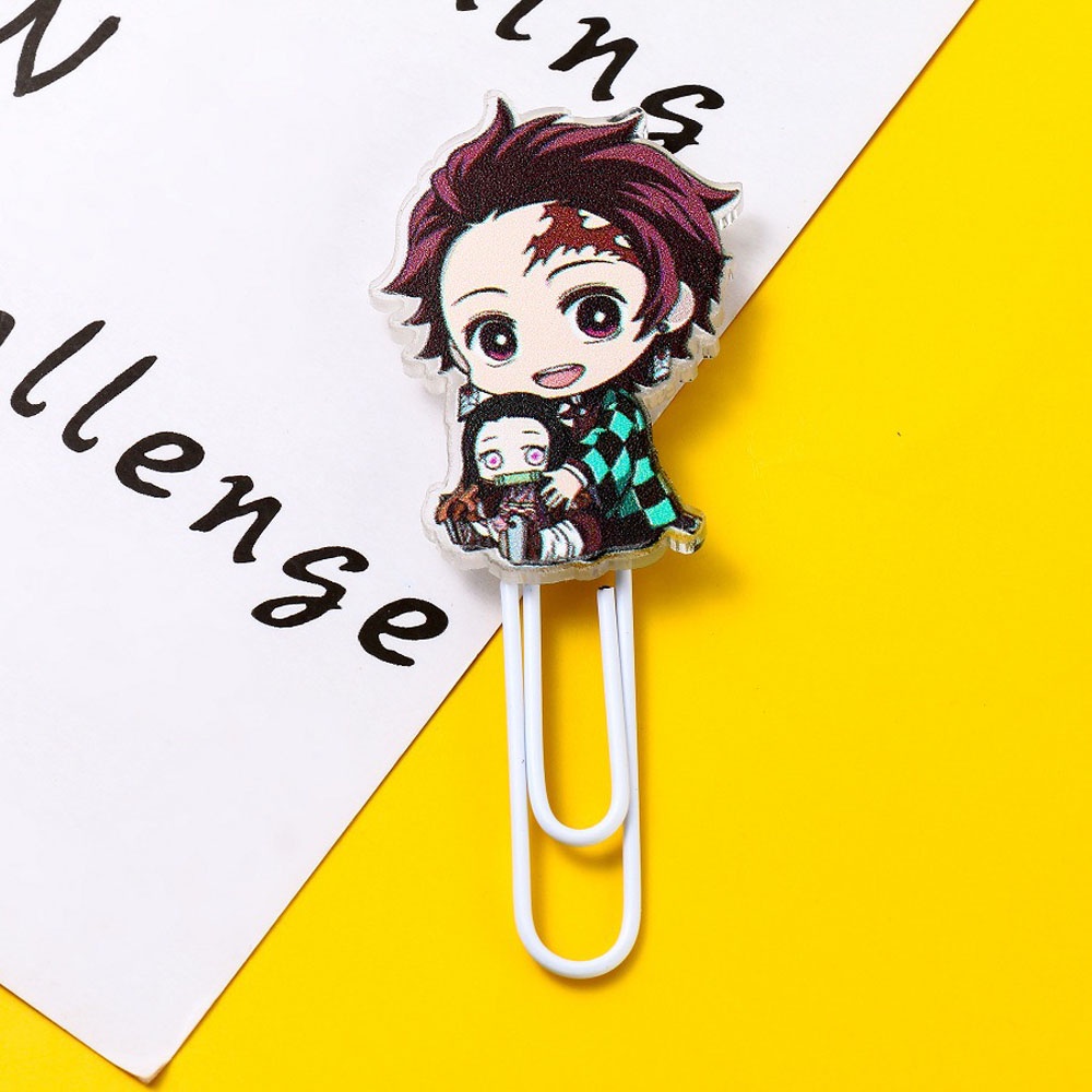 Dụng cụ kẹp giấy họa tiết hoạt hình Demon Slayer đơn giản sáng tạo