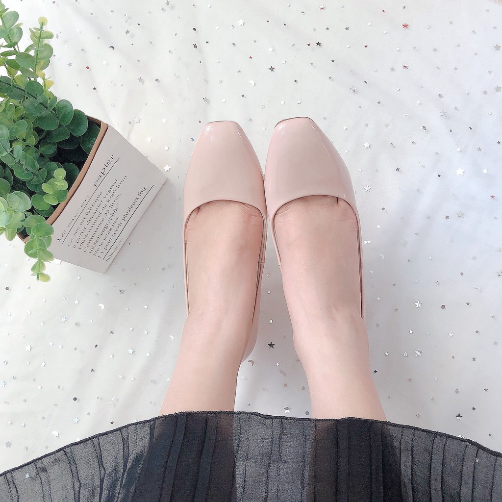 GIÀY CAO GÓT NỮ S O SHOES GÓT DẸT THỜI TRANG CAO 9 CM