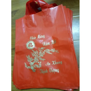 1 cái TÚI ĐỰNG QUÀ TẾT QUAI ÉP IN CHÚC MỪNG NĂM MỚI CÁC SIZE-BBĐG