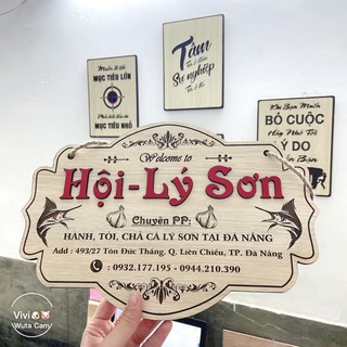Bảng hiệu gỗ tên shop ( thiết kế theo yêu cầu)