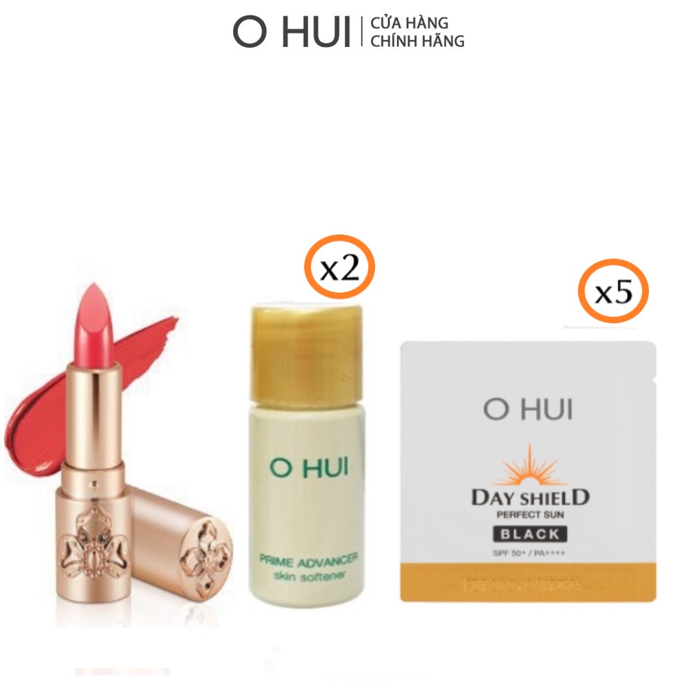 Bộ sản phẩm chống lão hoá, chống nắng và Son dưỡng bển màu chống lão hoá O HUI