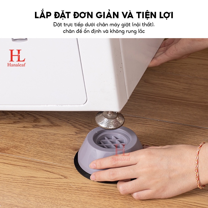 Chân đế cao su máy giặt HL giảm chấn động, lót chân chống rung cố định máy