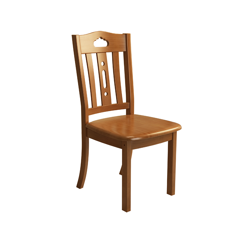 Ghế ăn gỗ rắn đơn giản hiện đại gia dụng ghế bành khách sạn Văn phòng Mạt chược bàn ăn ghế gỗ ghế