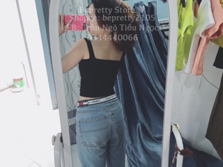 Áo croptop 2 dây bản lớn