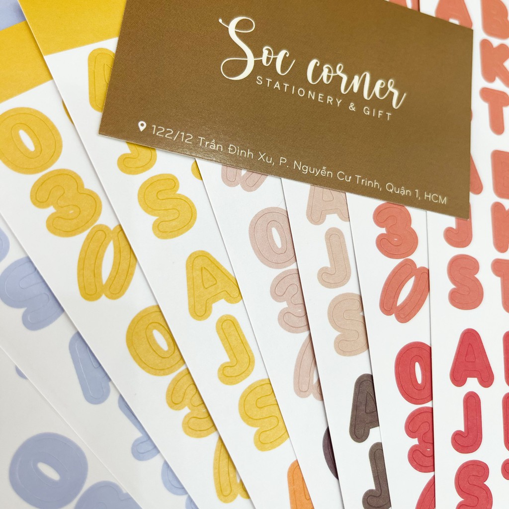 Sticker Confetti Bảng chữ cái