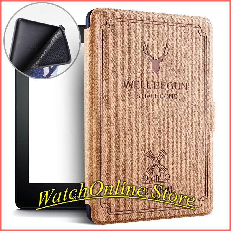 Bao da Kindle Paperwhite 1/2/3/4 ,Kindle Paperwhite 5 Kindle Basis 2019 ,  Kindle Basis  họa tiết Hươu nai
