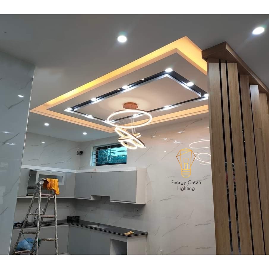Đèn Thả Trần Energy Green Lighting 4 Vòng Đan Chéo Song Song TBD830 - 3 Chế Độ Ánh Sáng