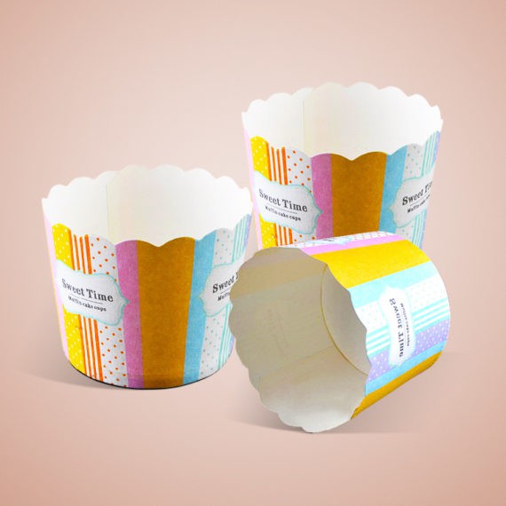 Ly Giấy Cupcake Tròn Trung 50 Cái