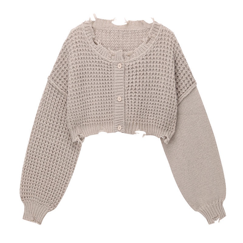 Áo khoác cardigan dệt kim tay dài thời trang mùa xuân dành cho nữ 2021