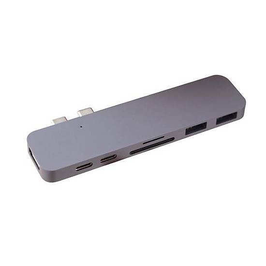 Cổng chuyển Macbook Pro HyperDrive DUAL 7 In 2 USB-C Hub GN28B [Chính Hãng] Bảo Hành 24 Tháng