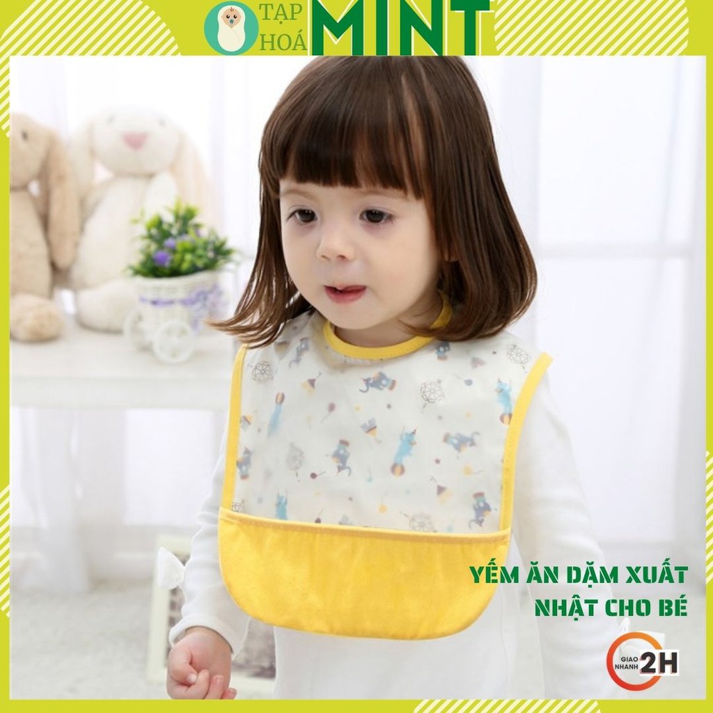 Yếm ăn dặm xuất nhật cho bé, yếm máng chống thấm - Tạp hóa mint