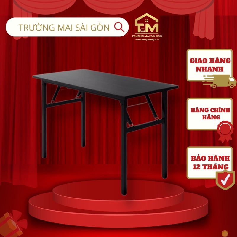 Bàn làm việc gấp gọn văn phòng cao cấp khung sắt sơn tĩnh điện chống gĩ hiện đại Trường Mai Sài Gòn