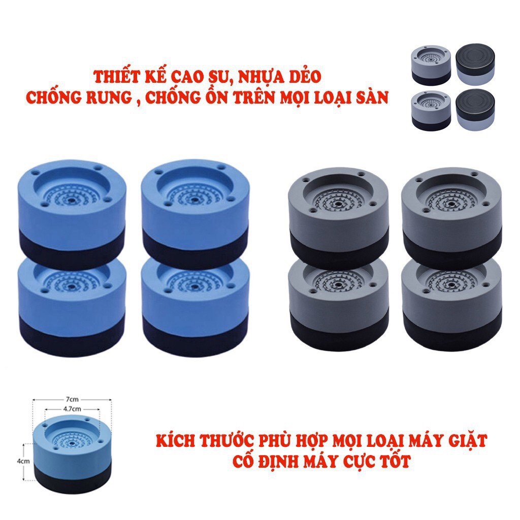 FREE SHIP SET 4 CHÂN ĐỠ MÁY GIẶT TỦ LẠNH TIỆN DỤNG (HÀNG CHẤT LƯỢNG CAO) (RẺ NHẤT SHOPEE) SHOP DAC BIET