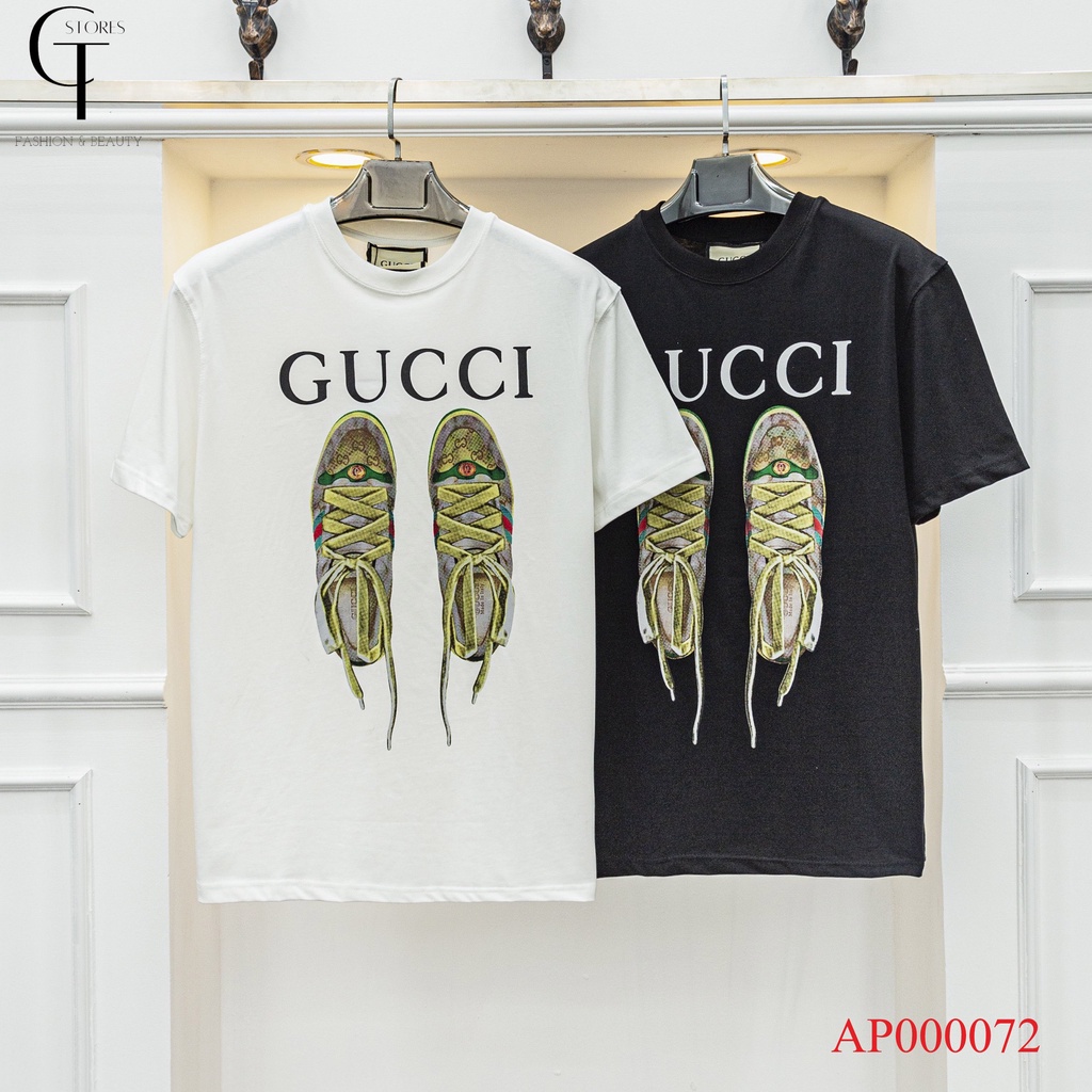 Áo phông nam nữ Gucci hình đôi giày siêu hot, áo thun dễ mặc, đủ size_CT Stores_AP000072