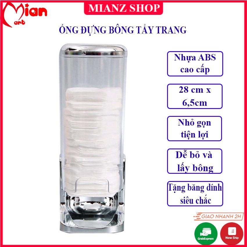 [Tặng keo dán siêu chắc] ống đựng bông tẩy trang kháng khuẩn tashuan treo tường để bàn tiện lợi vệ sinh - MIANZ SHOP