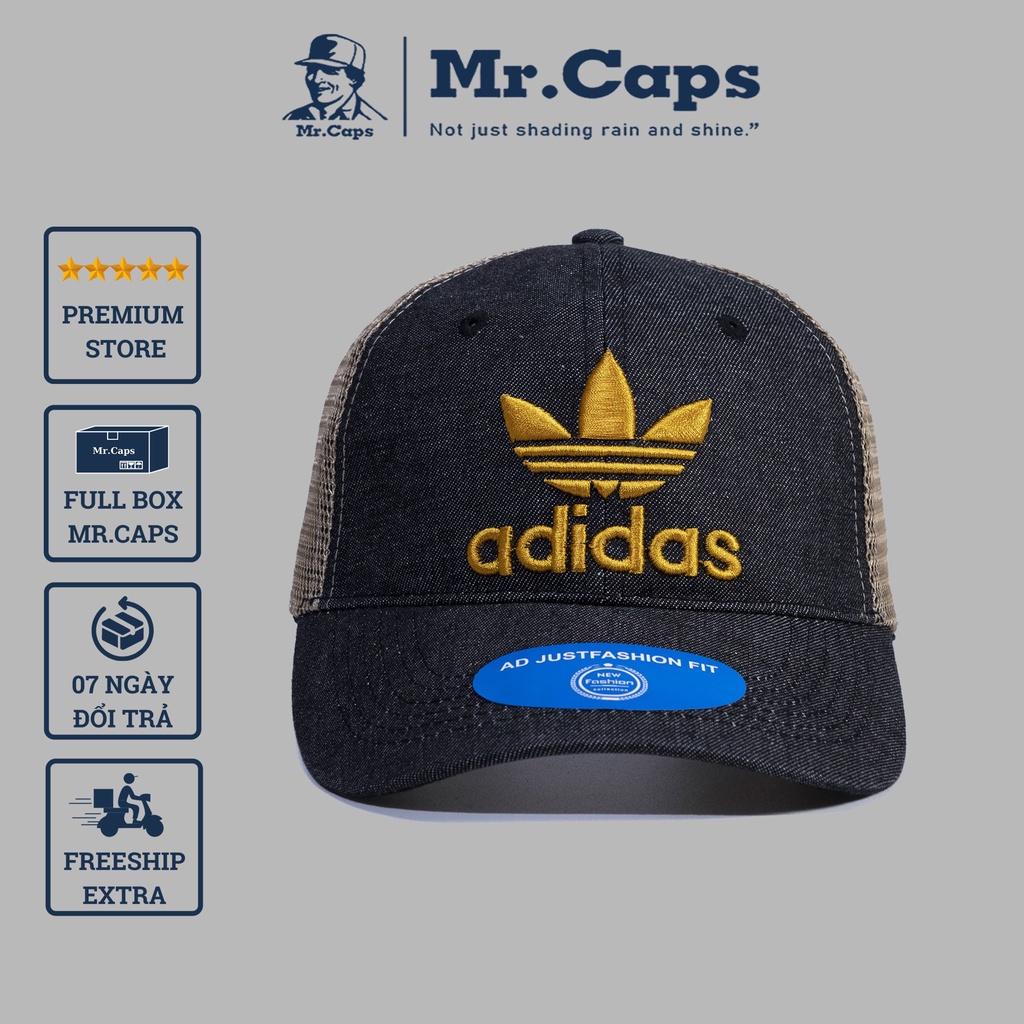 Mũ lưỡi trai adidas - Nón kết Hàn Quốc nam nữ thời trang ullzang cao cấp form unisex Jean lưới Mrcap Store ADD18