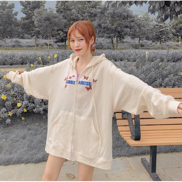 [Bán Chạy] Áo Khoác Hoodie Dây Kéo Form Rộng POXY Ulzzang (ẢNH THẬT) | BigBuy360 - bigbuy360.vn