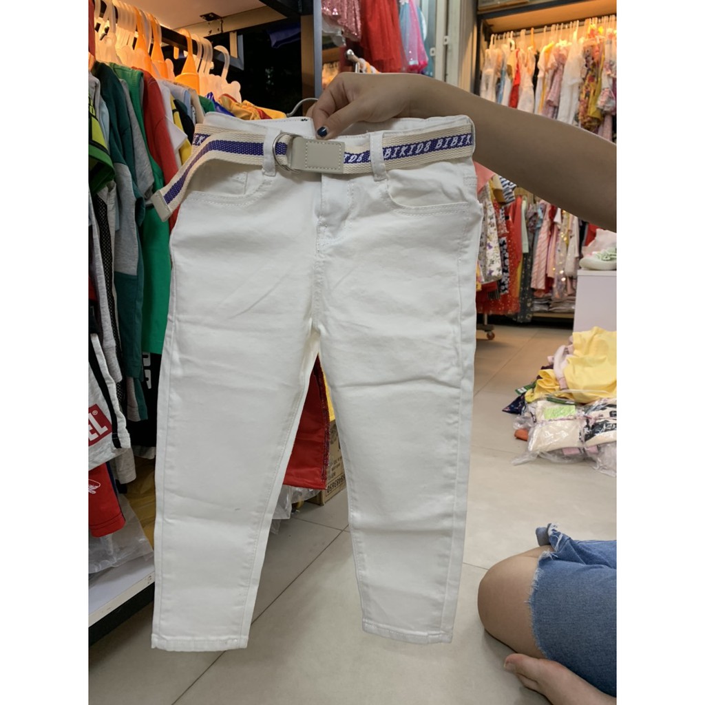 Quần kaki trắng cho bé trai siêu đẹp cho bé